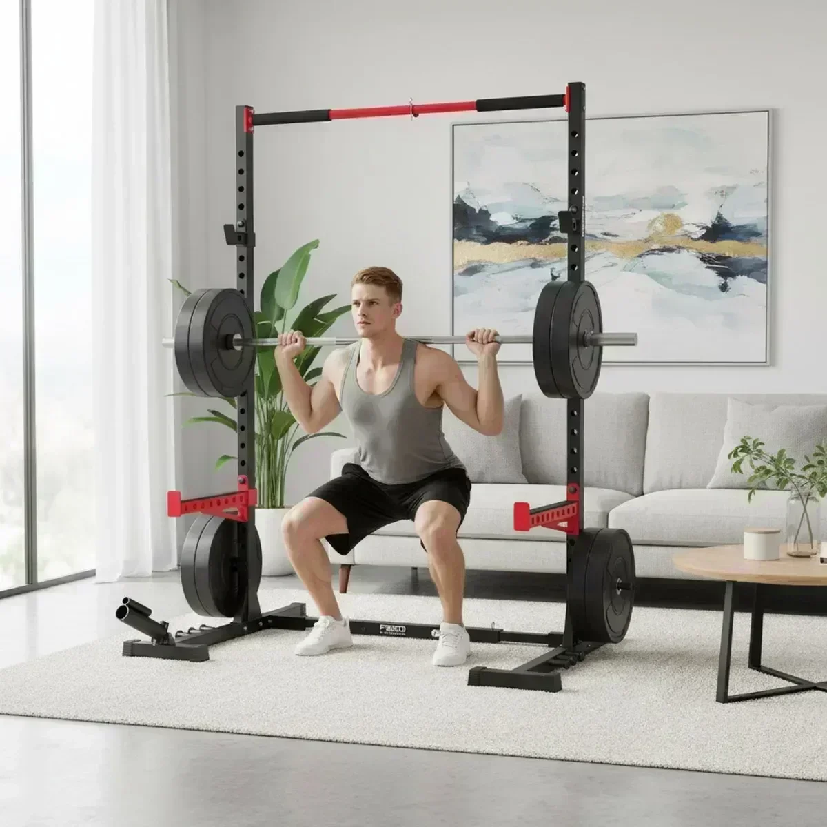 Home Gym Pull Up - Rack de Sentadillas Ajustable para Gimnasio