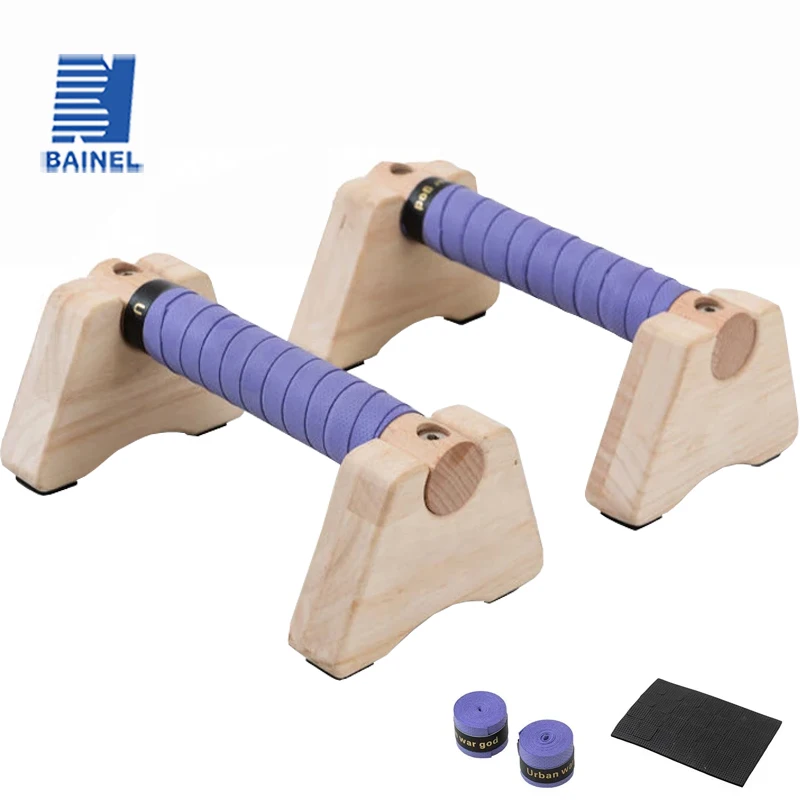 Push Up Stand Bar - Soporte de madera para flexiones, manijas
