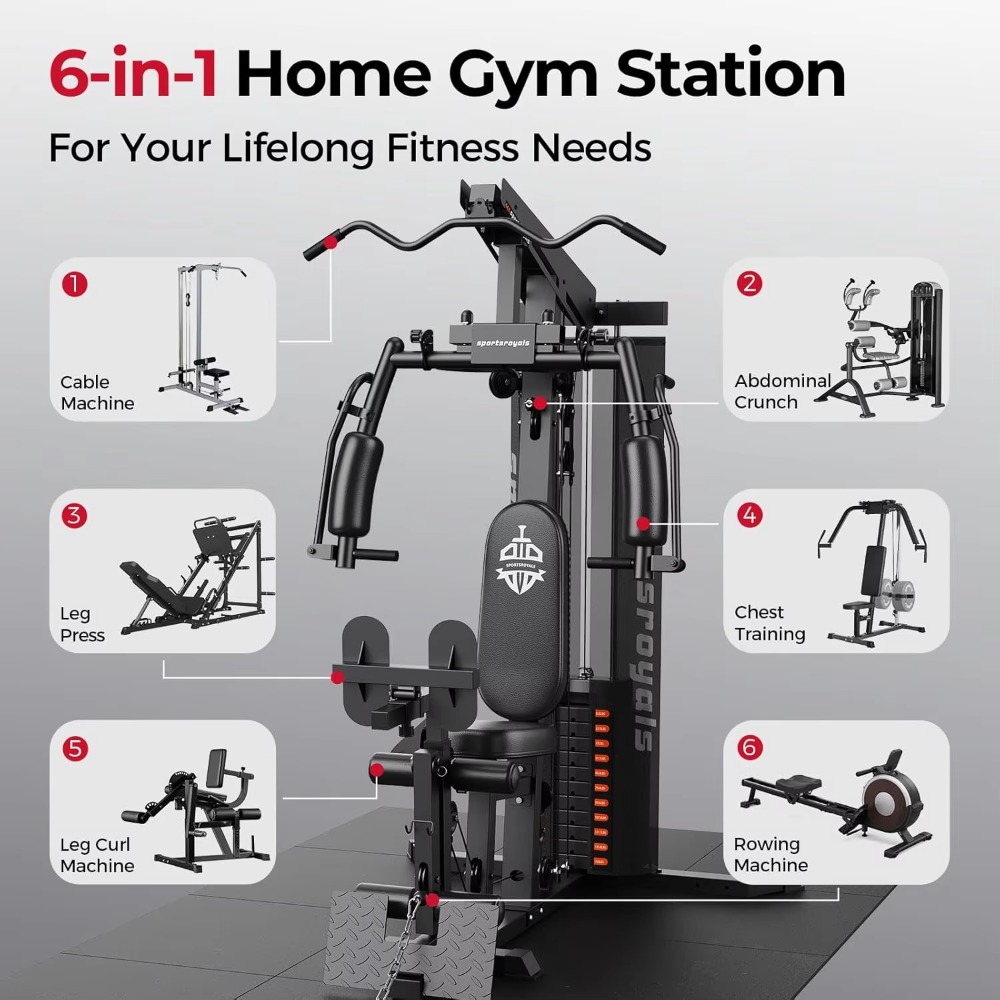 Gimnasio Multifuncional para e - Home Gym Cable Machine With Weight Stack reseña y precio