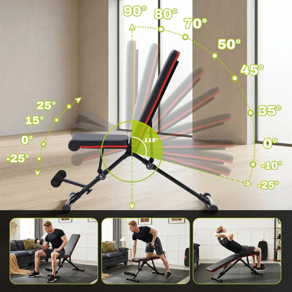 Banco de pesas ajustable para  - Home Gym Weight Bench reseña y precio