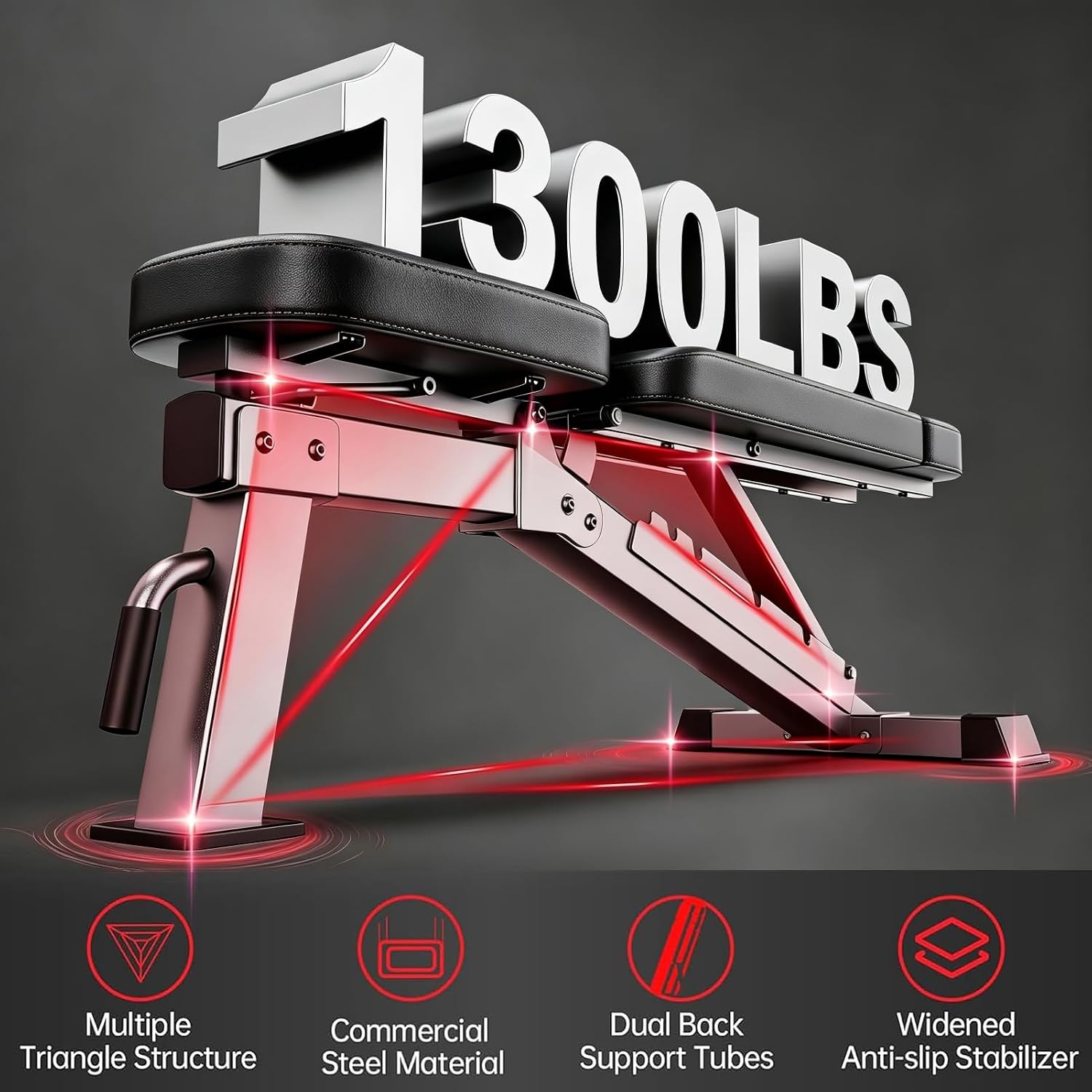 Banco de Pesas Ajustable con C - Home Gym Weight Bench reseña y precio