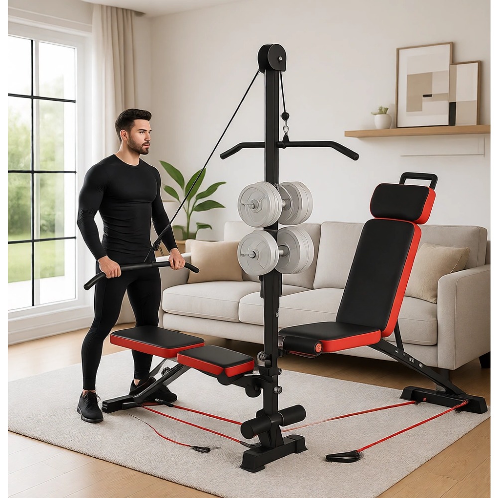 Banco de Pesas Multifuncional  - Home Gym Weight Bench reseña y precio