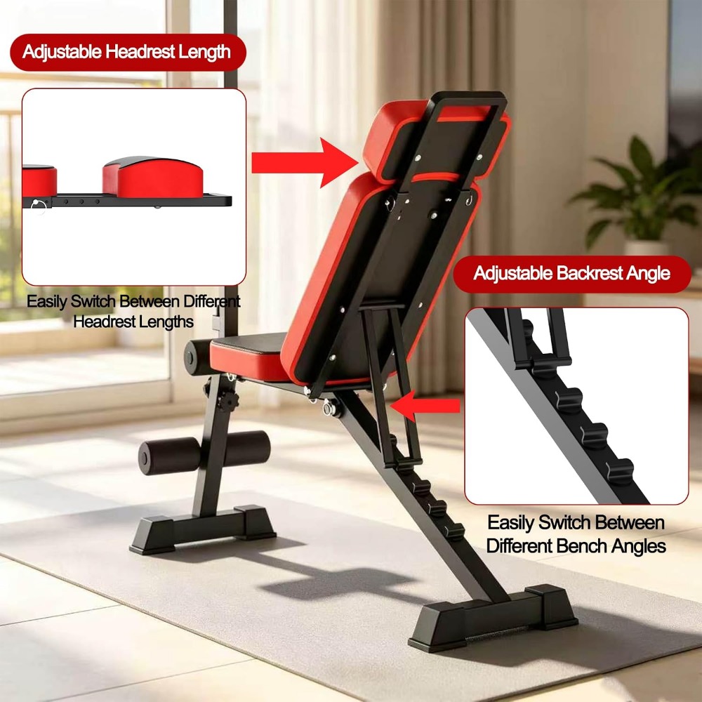 Banco de Pesas Multifuncional  - Home Gym Weight Bench reseña y precio